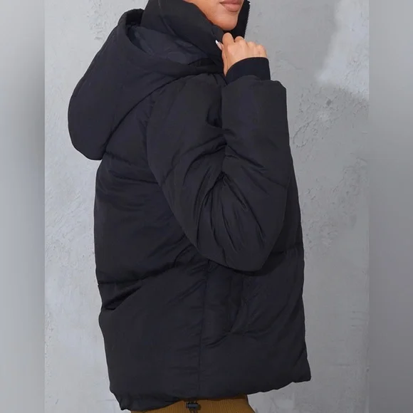 Black PLT Puffer coat - Picture 3 of 3